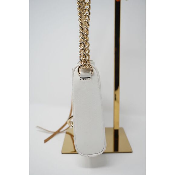 Rebecca Minkoff Mini Mac Convertible Crossbody White Leather Gold Tone Small - Picture 3 of 9